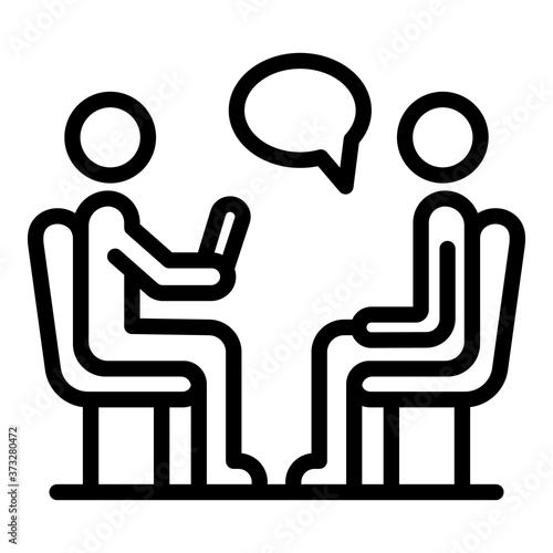 Psychologist session icon. Outline psychologist session vector icon for web design isolated on white background