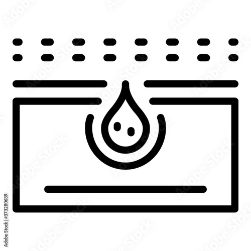 Wrinkles drop cream icon. Outline wrinkles drop cream vector icon for web design isolated on white background