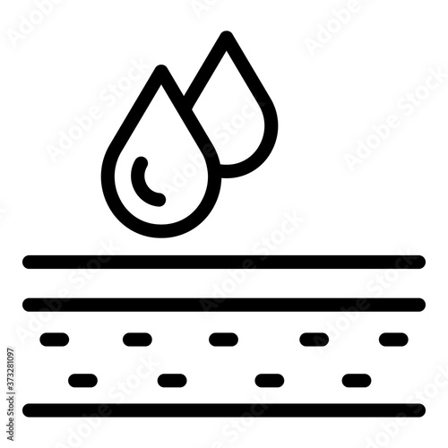 Wrinkles face water drops icon. Outline wrinkles face water drops vector icon for web design isolated on white background