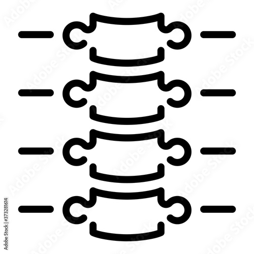 Spine self care icon. Outline spine self care vector icon for web design isolated on white background