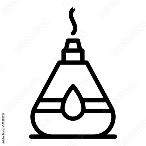 Smoking diffuser icon. Outline smoking diffuser vector icon for web design isolated on white background