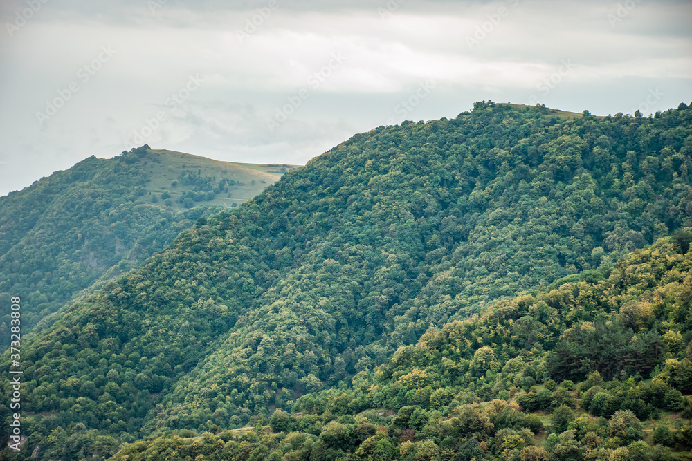 Fototapeta premium mountain landscape with dark clouds