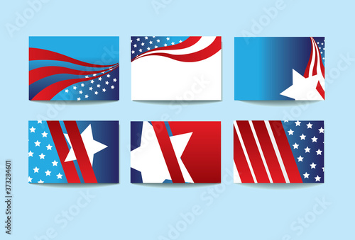 USA american template collection photo