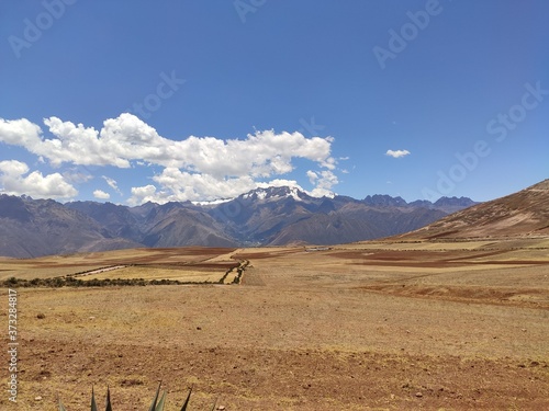 mountain landscape with blue sky
