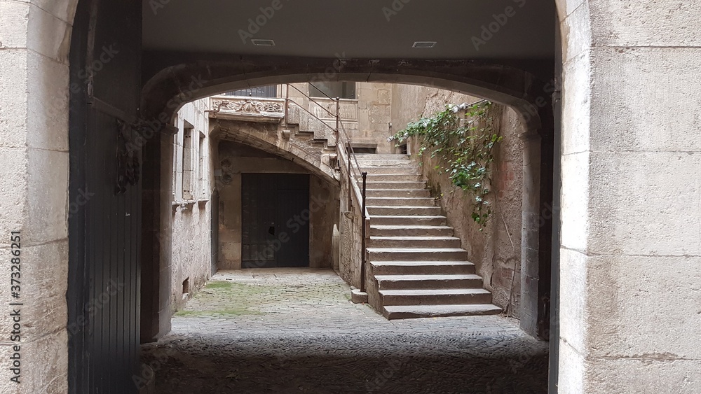 Obraz premium Backyard in Girona Spain Catalonia