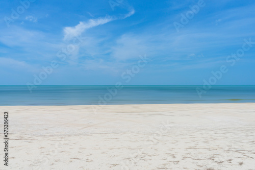 Landscape of sky and sea on the beach.