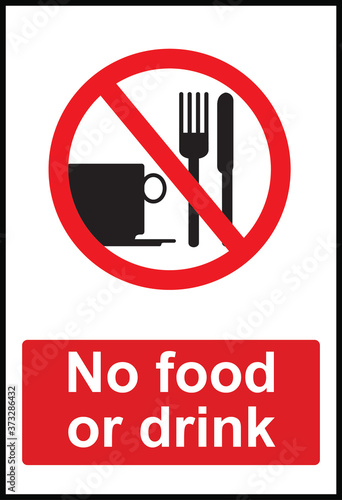 No eat and drink signs and symbols