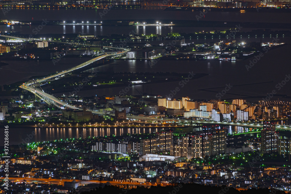 Obraz premium 神戸六甲山からの夜景