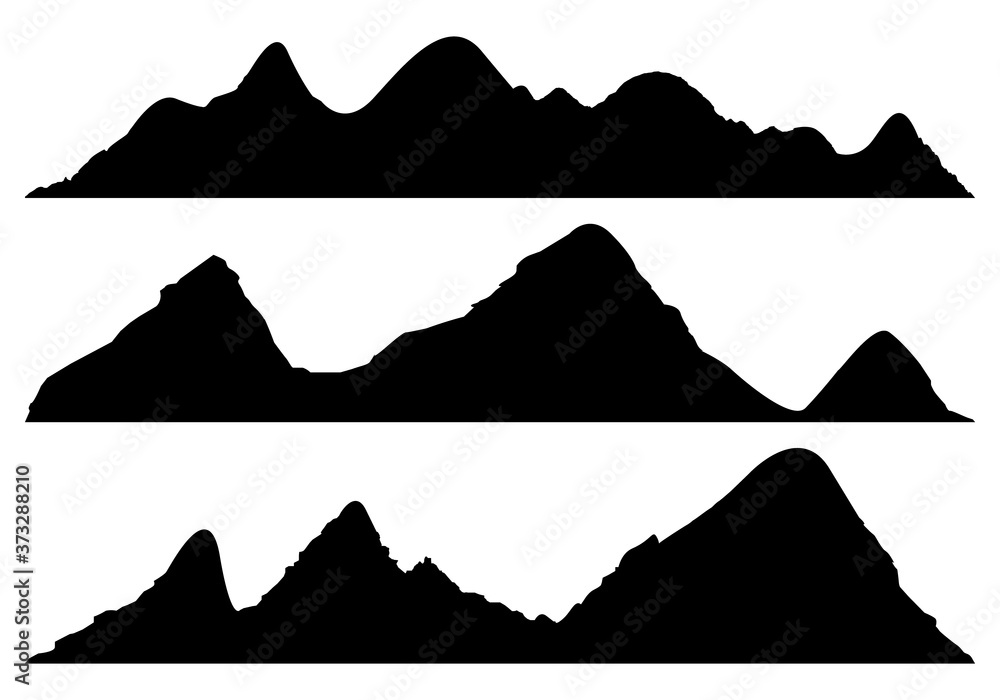 Naklejka Set Mountains silhouettes