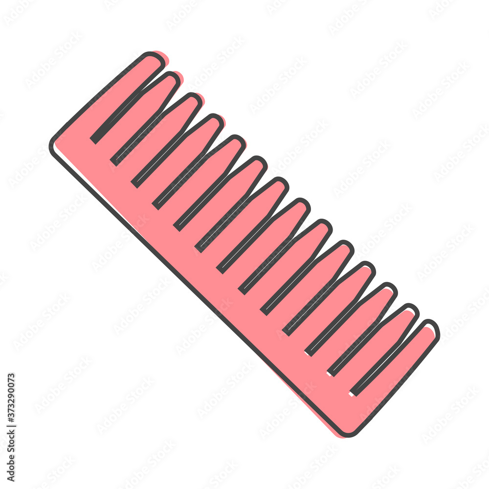 Hairbrash vector icon cartoon style on white isolated background. Hairbrash vector icon cartoon style on white isolated background.