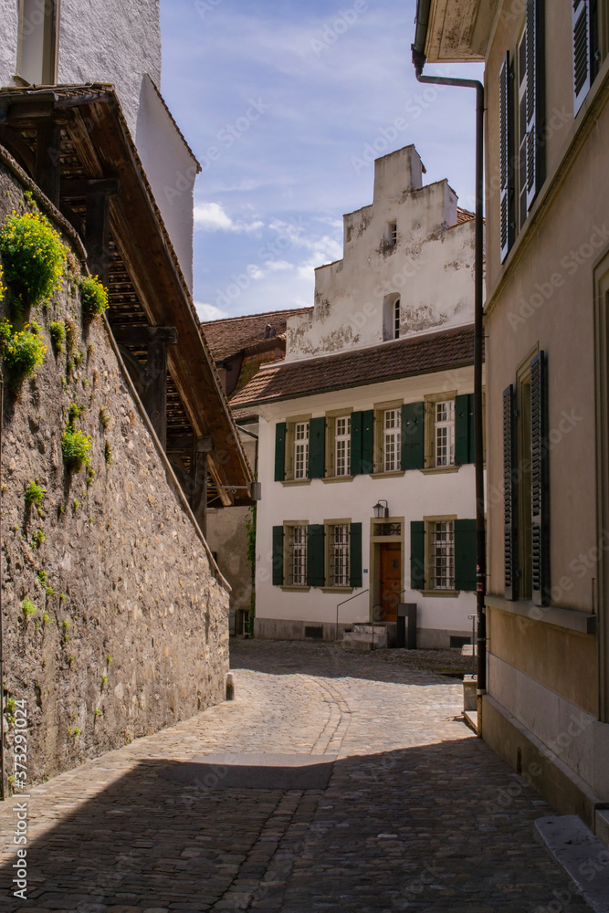 narrow street in Switzerland