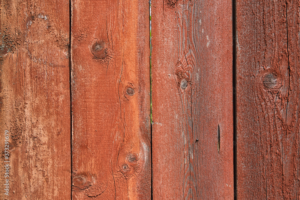 Fototapeta premium Old wooden painted boards, floors, wall, shabby vintage rustic texture.