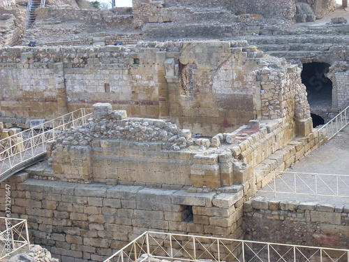 Photography ruins of the roman forum in rome