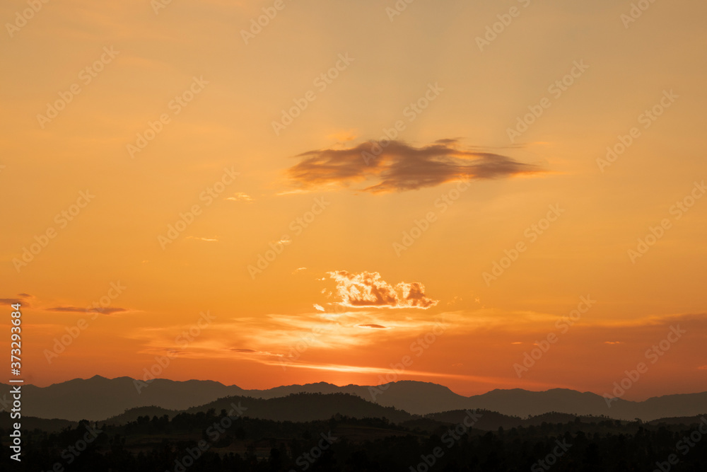 Beautiful sky on sunset time Beautiful sky on sunset time