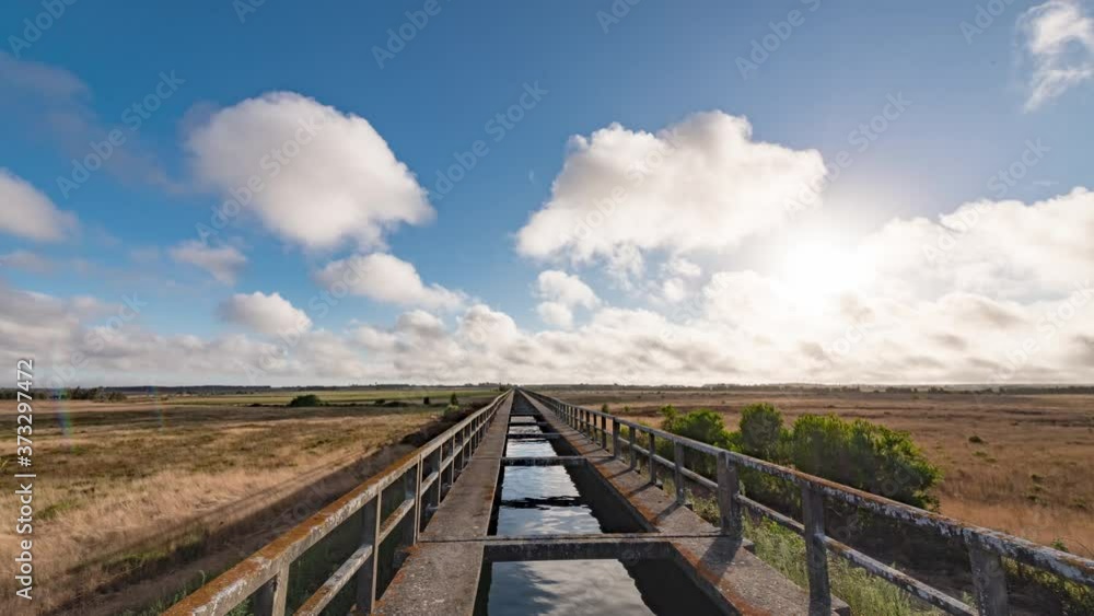 irrigation channel, beautiful Alentejo, Portugal irrigation channel, beautiful Alentejo, Portugal