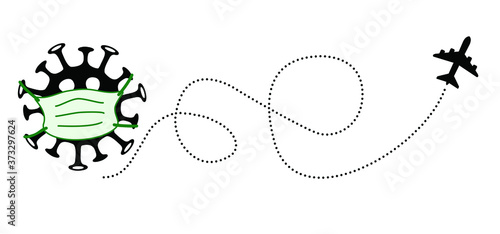 Stop coronavirus epidemic, bacteria cell. ( Covid-19 2019-nCoV, Covid-2019 ) Corona virus in China, Wuhan lockdown. Stay at home, stay safe. Social distancing Face mask. Self quarantine concept.