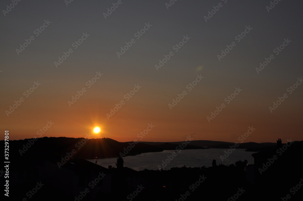 Obraz premium sunset in the mountains