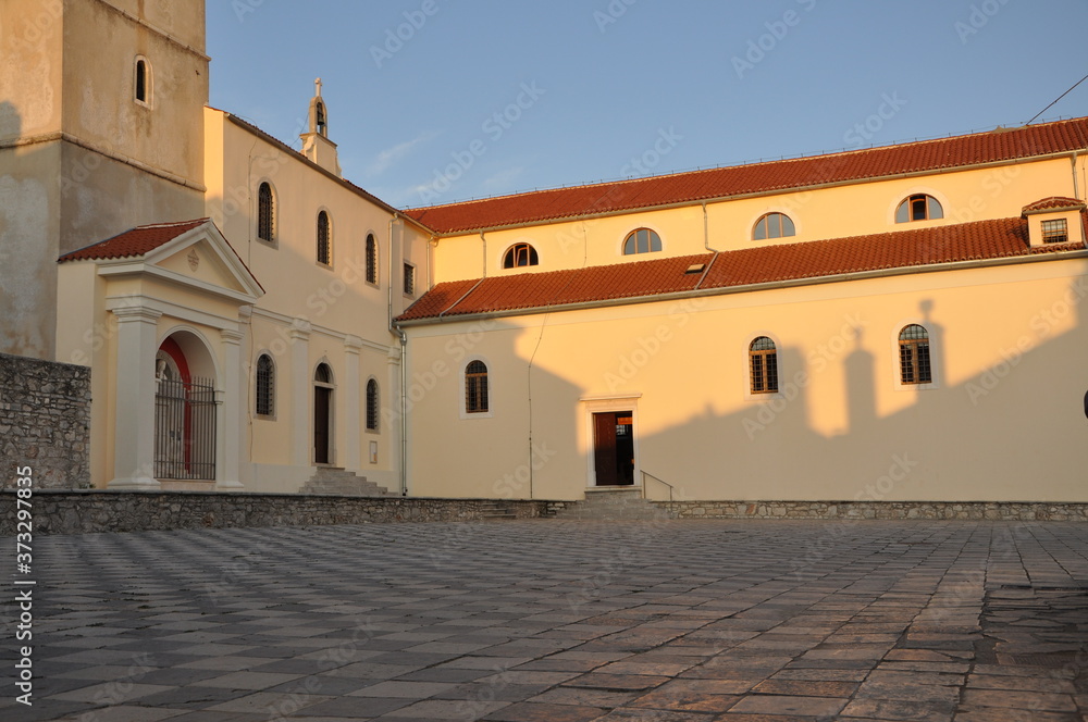Church of the Assumption of the Blessed Virgin Mary is one of the few preserved buildings of the former Old Town of Mali Losinj.Parrish church of the nativity of the virgin at Mali Losinj.