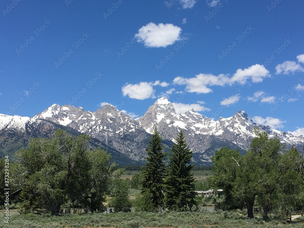 Snowy mountain range