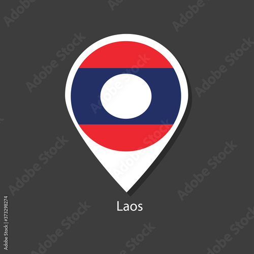 Laos flag Vector marker with flags. Free Download Laos flag Vector marker with flags. - GFXLoad