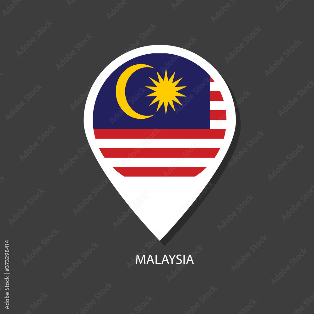 Malaysia flag Vector marker with flags. Malaysia flag Vector marker with flags.