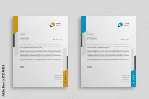 Abstract Corporate Business Style Letterhead Design Vector Template For Your Project. Simple And Clean Print Ready Design, Elegant Flat Design Vector Illustration.