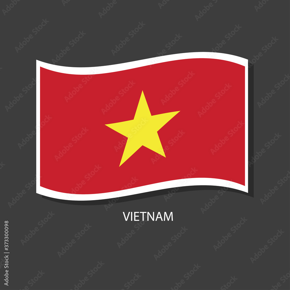 Vietnam flag Vector waving with flags. Vietnam flag Vector waving with flags.
