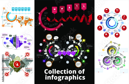Business infographic layout. Design colorful presentation templates