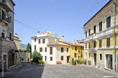 A small square among the old houses of Amaseno, a medieval village in the Lazio region. © Giambattista