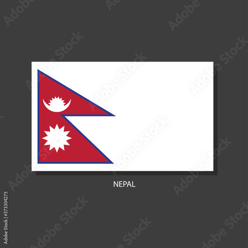 Nepal flag Vector Square Icon