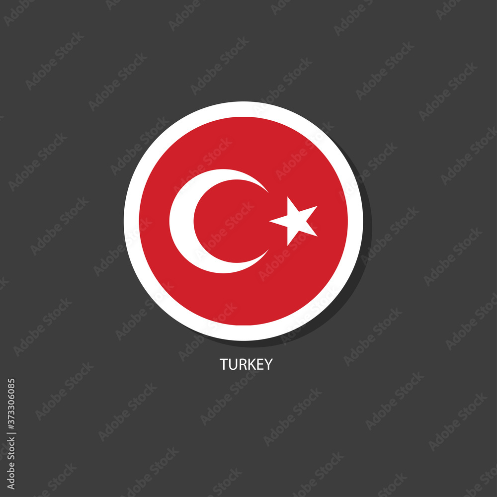 Turkey flag Vector circle with flags. Turkey flag Vector circle with flags.