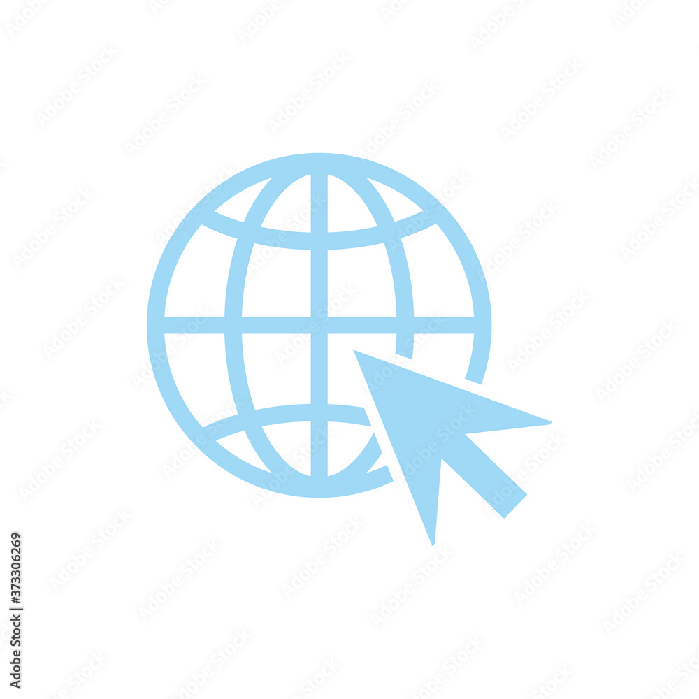 Globe go to web icon. Vector design. symbol for web site Computer and mobile vector. Globe go to web icon. Vector design. symbol for web site Computer and mobile vector.
