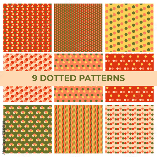 Dotted patterns/ dots pattern/ 9 dotted patterns