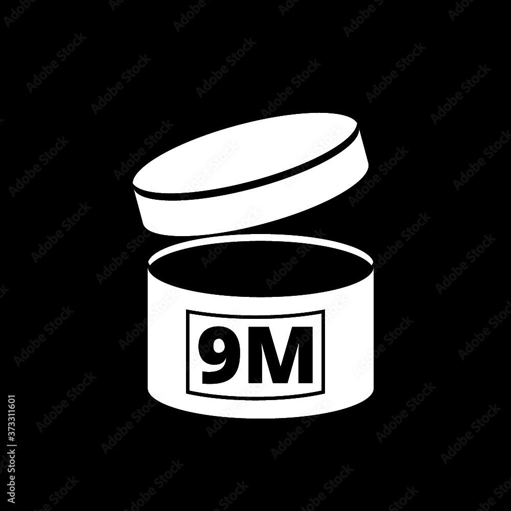 9 Month. Period after opening icon isolated on dark background 9 Month. Period after opening icon isolated on dark background