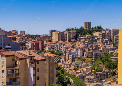 Fototapeta Naklejka Na Ścianę i Meble -  Panoramic view of the city of Enna in central Sicily, Italy