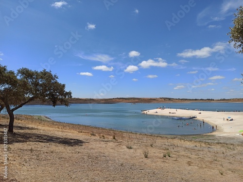 beach on a lake