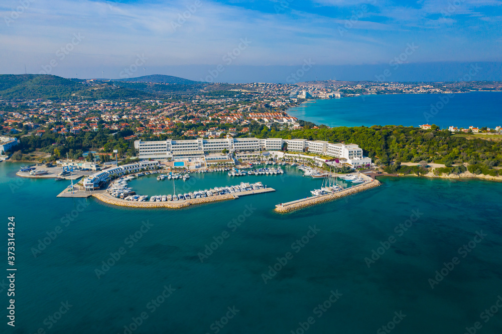 Çeşme Altınyunus Hotel & Yacht Marina Drone Aerial