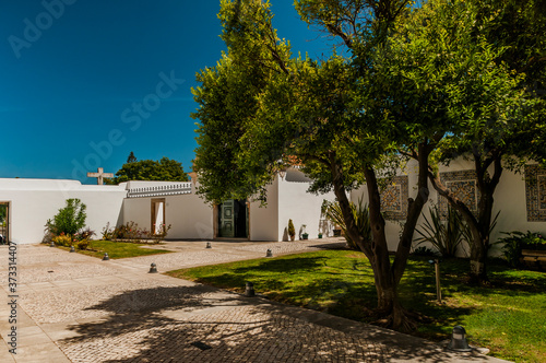 courtyard of the cathedral of Faro. It was built after the Christian reconquest in 1251 by the Archbishop of Braga D. Joao Viegas. Later it was delivered to the Order of Santiago. photo