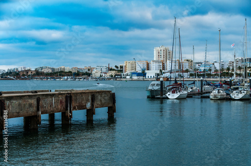 Promenade of Portimao, Portugal.