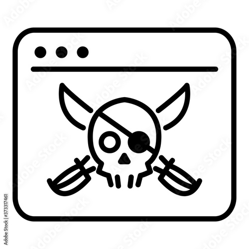 Hacker attack icon