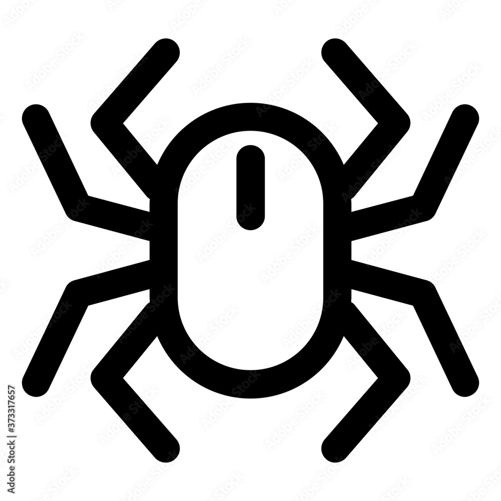Internet virus icon with spider Internet virus icon with spider