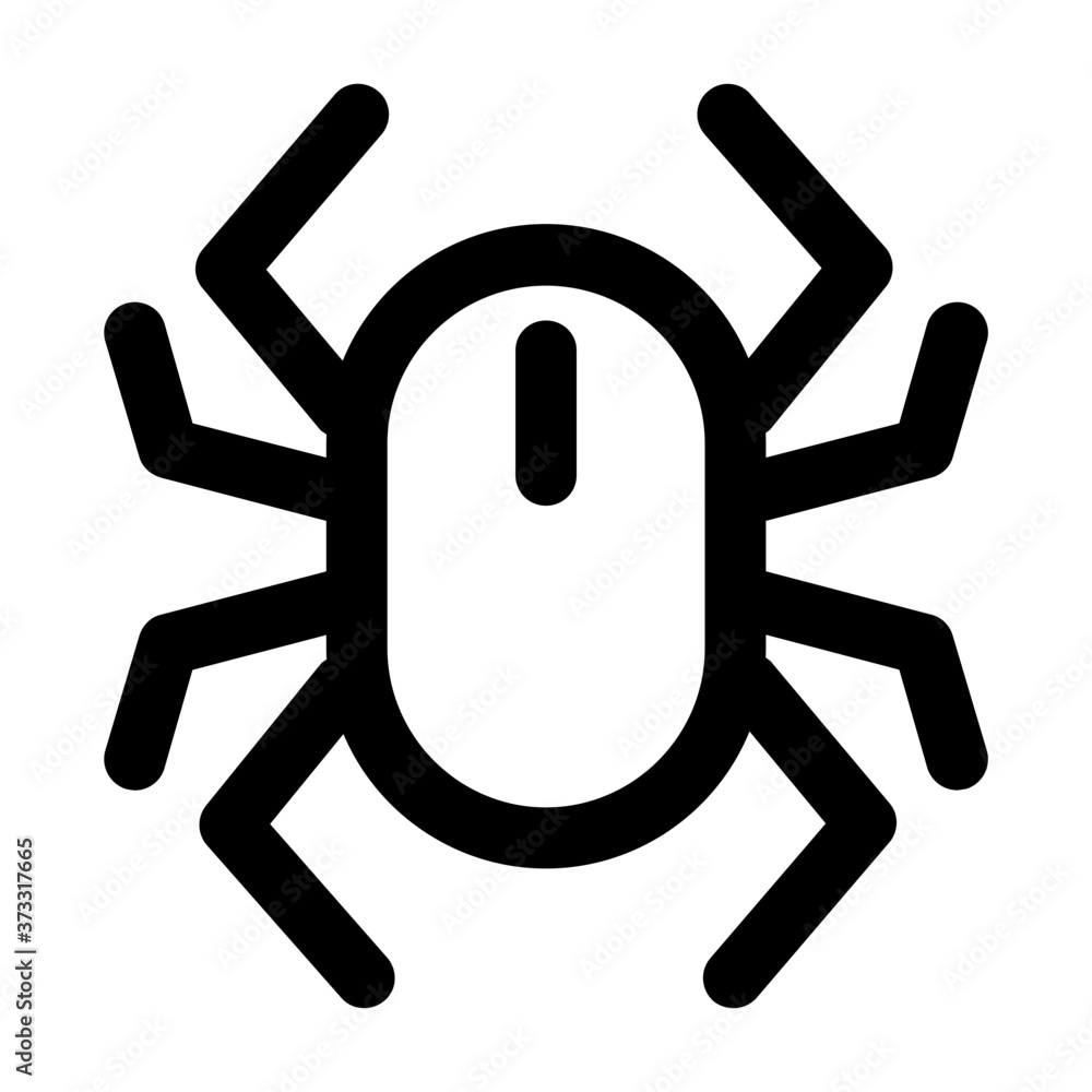 Internet virus icon with spider Internet virus icon with spider