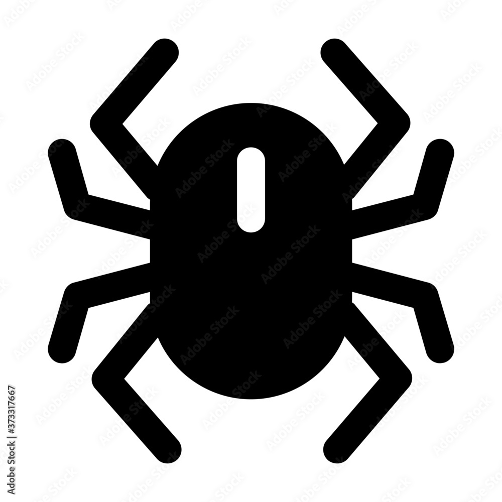 Internet virus icon with spider Internet virus icon with spider