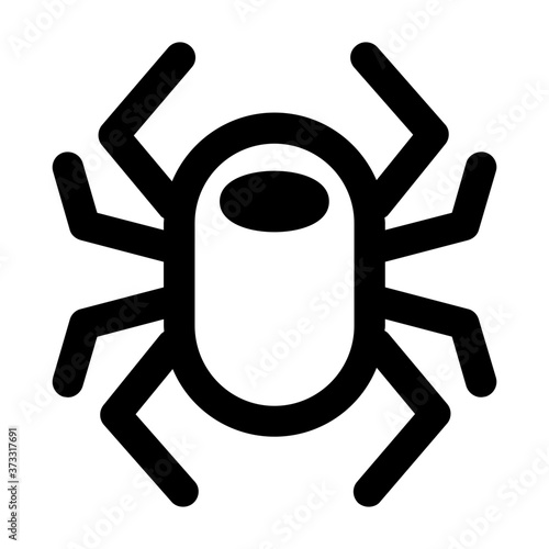 Internet virus icon with spider