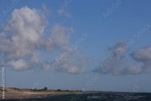 Seascape on the Baku beach