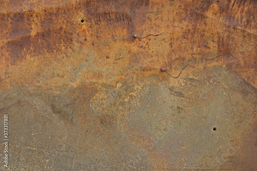 Dark worn rusty metal texture background. Horizontal