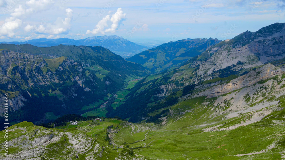 Obraz premium The Swiss Alps at Melchsee Frutt - travel photography