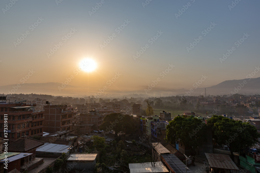 the roofs of Kathmandu, Nepal