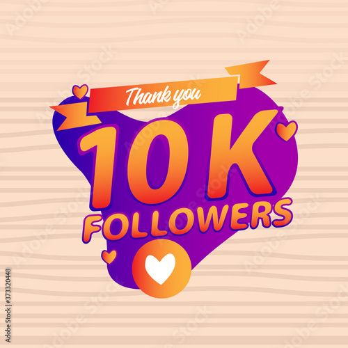 Thank you 10k followers congratulation banner design