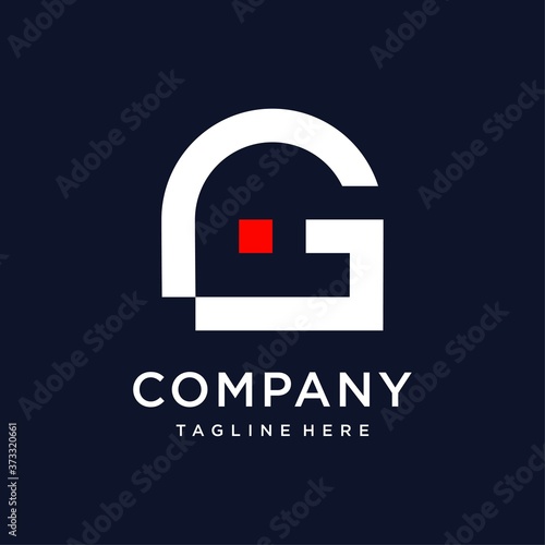 Letter logo with letter G and modern style, company, modern, initial, logo template